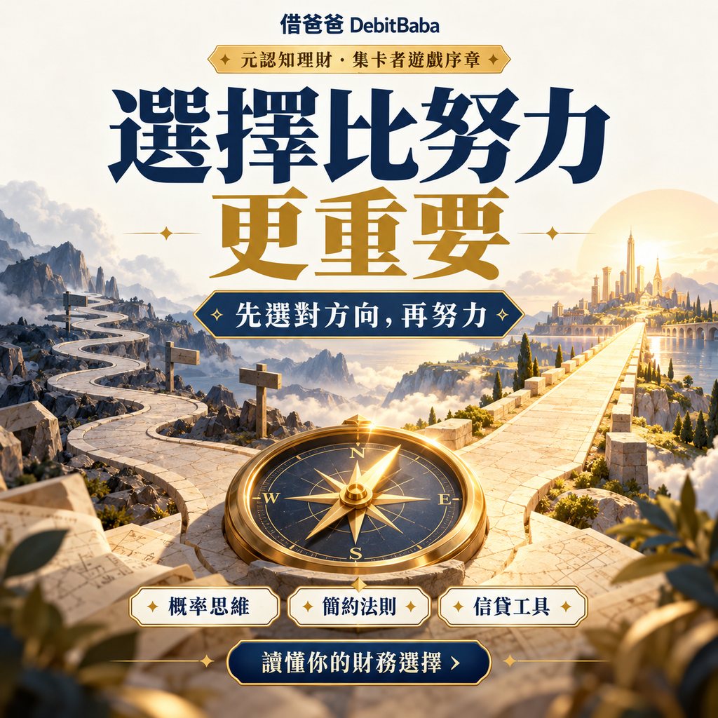 選擇比努力更重要文章封面，分岔路口同城市遠景