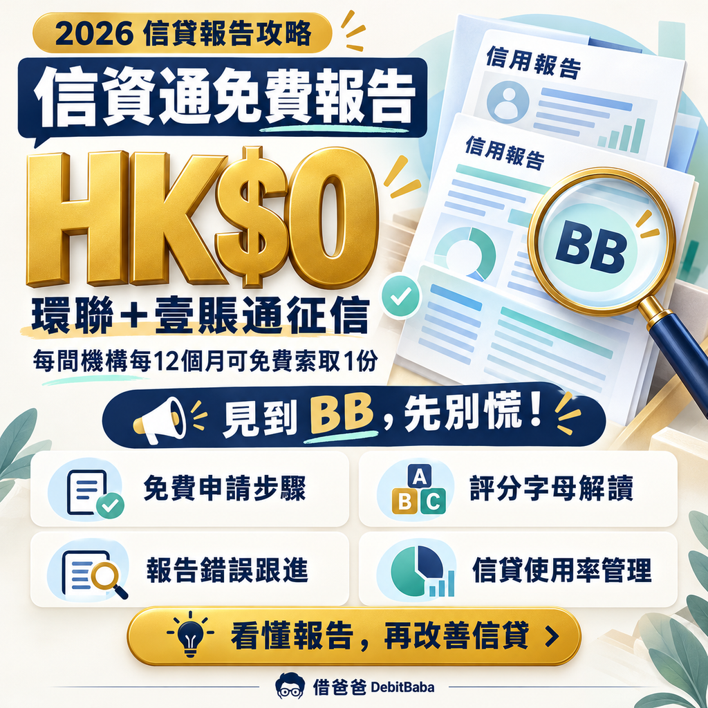 免費信貸報告攻略封面，壹賬通征信 PAOCCRA 申請方法