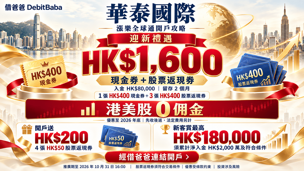 華泰國際開戶攻略封面，入金獎賞同港美股佣金優惠