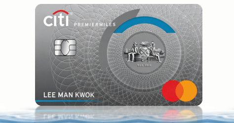 Citi PremierMiles 信用卡卡面，海外簽賬儲里數卡