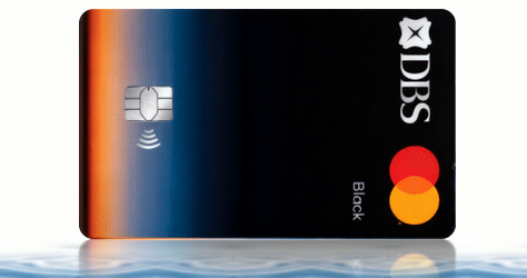 DBS Black World Mastercard 卡面，飛行里數信用卡