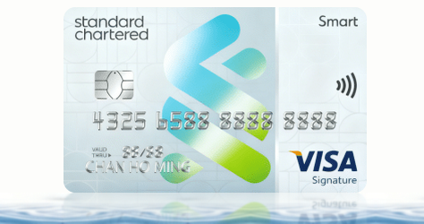 渣打 Smart 信用卡卡面，超市及串流平台回贈